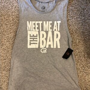 Cyclebar Gray Tank Top with White Print